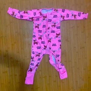 Pink reindeer wonder suit. Prefect for Christmas or year round.